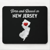 Born And Raised In New Jersey - New Jersey Nj  Muismat (Voorkant)