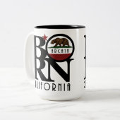 BORN Arcata California 15oz Tweekleurige Koffiemok (Voorkant links)