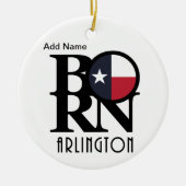 BORN Arlington Texas Keramisch Ornament (Voorkant)