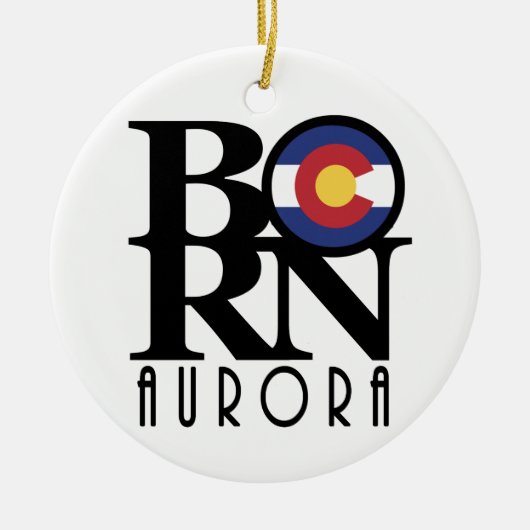 BORN Aurora Colorado Keramisch Ornament (Voorkant)