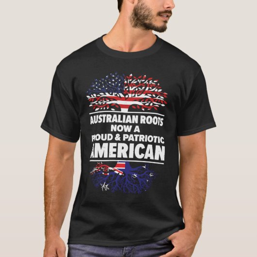 Born Australian Australia American USA Citizenship T-shirt (Voorkant)