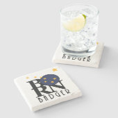 BORN Badger Alaska Stenen Onderzetter (Zijkant)