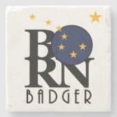 BORN Badger Alaska Stenen Onderzetter (Voorkant)