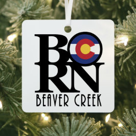 BORN Beaver Creek Colorado Metalen Ornament