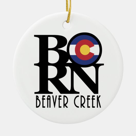 BORN Beaver Creek Keramisch Ornament (Voorkant)