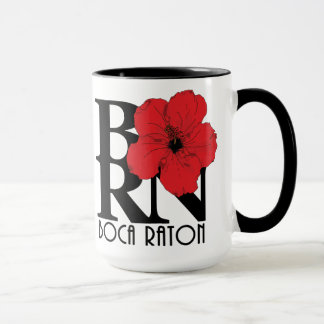 BORN Boca Raton Red Hibiscus 15oz Mok