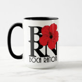 BORN Boca Raton Red Hibiscus 15oz Mok (Links)