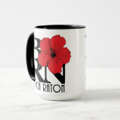BORN Boca Raton Red Hibiscus 15oz Mok (Voorkant links)
