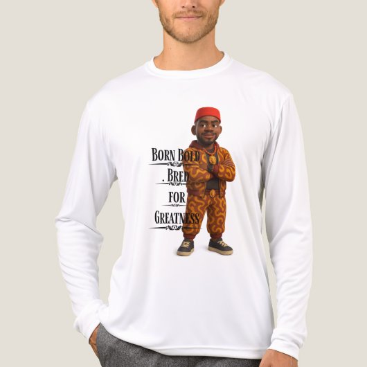 Born Bold Bred for Greatness,Afro modern,3d Tri-Blend Shirt (Voorkant volledig)