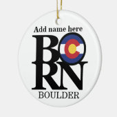 BORN Boulder CO = Personeelsversiering Keramisch Ornament (Links)