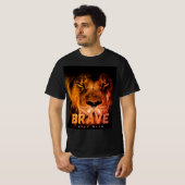 Born Brave Lion T-shirt ontwerp (Voorkant volledig)