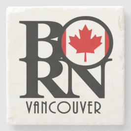 BORN British Columbia (Canadese vlag) Stenen Onderzetter