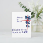 Born British English By the grace of GOD Briefkaart (Staand voorkant)