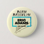 Born Brooklyn: Eric Adams voor burgemeester Button (Voorkant)