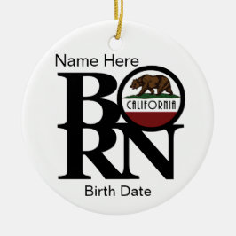 BORN California Custom Keramisch Ornament