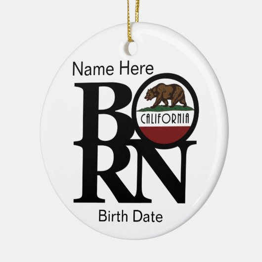 BORN California Custom Keramisch Ornament (Links)