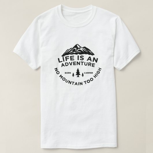 Born Camper/Adventure T-shirt (Design voorkant)