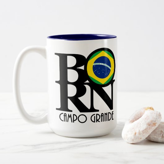 BORN Campo Grande 15oz Tweekleurige Koffiemok (Met donut)