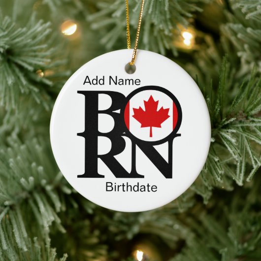 BORN Canada Custom Keramisch Ornament (Boom)