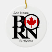 BORN Canada Custom Keramisch Ornament (Voorkant)