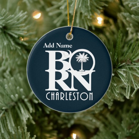 BORN Charleston SC  Keramisch Ornament (Boom)