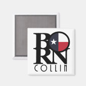 BORN Collin Texas Magneet (Voorkant / Achterkant)