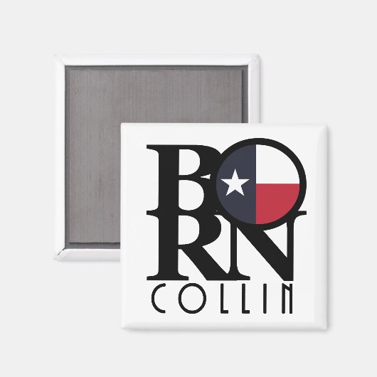 BORN Collin Texas Magneet (Voorkant / Achterkant)