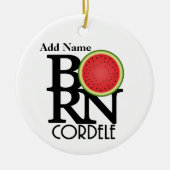 BORN Cordele  Watermeloen Keramisch Ornament (Voorkant)