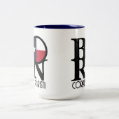 BORN Corpus Christi Texas 15oz Tweekleurige Koffiemok (Center)