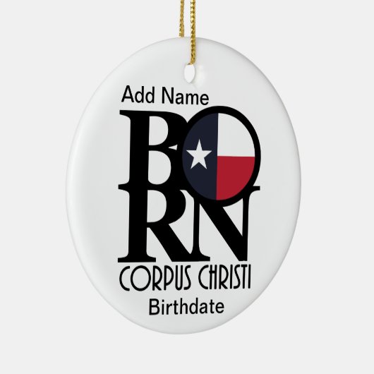 BORN Corpus Christi Texas Keramisch Ornament (Rechts)