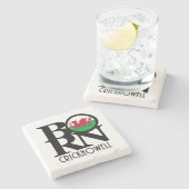 BORN Crickhowell Wales Stenen Onderzetter (Zijkant)