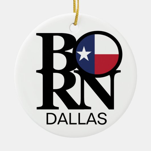 BORN Dallas Keramisch Ornament (Voorkant)