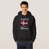 Born Danish Denmark American USA Citizenship Hoodie (Voorkant volledig)