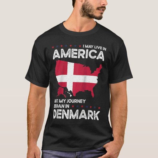 Born Danish Denmark American USA Citizenship Ragla T-shirt (Voorkant)