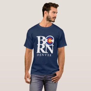 BORN Denver Colorado Mannen T-shirt