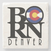 BORN Denver Colorado Stenen Onderzetter (Voorkant)