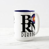 BORN Durango Colorado 15oz Tweekleurige Koffiemok (Voorkant rechts)
