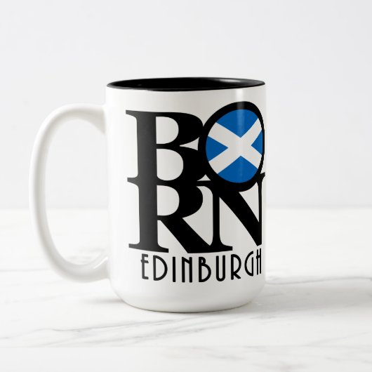 BORN Edinburgh Scotland 15oz Tweekleurige Koffiemok (Links)