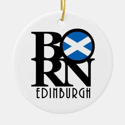 BORN Edinburgh Scotland Keramisch Ornament (Voorkant)