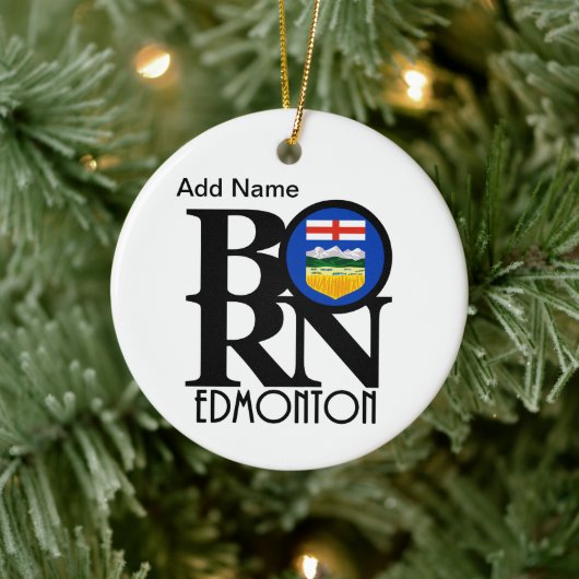 BORN Edmonton Alberta Keramisch Ornament (Boom)