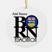 BORN Edmonton Alberta Keramisch Ornament (Voorkant)