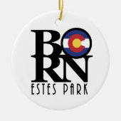 BORN Estes Park Colorado Keramisch Ornament (Voorkant)