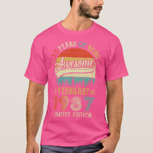 Born February 1987 35th Birthday Made In 1987 35 Y T-shirt