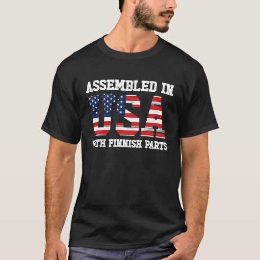 Born Finnish Finland American USA Citizenship  1 T-shirt (Voorkant)