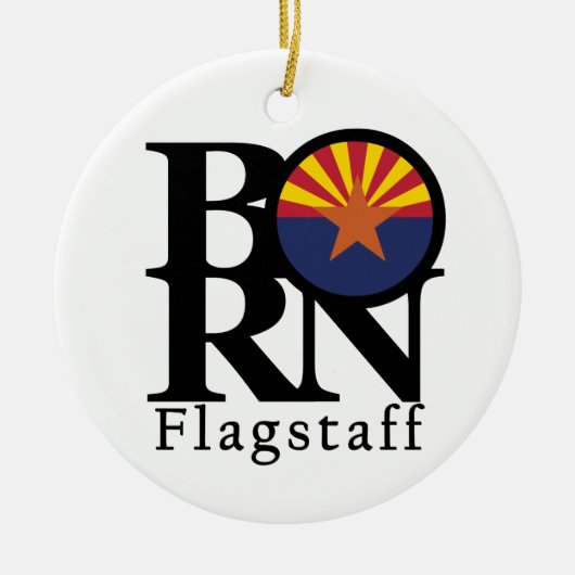BORN Flagstaff Arizona Keramisch Ornament (Voorkant)