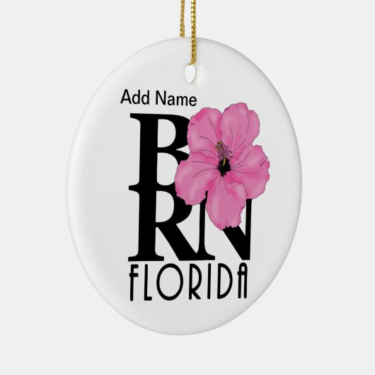 BORN Florida Pink Hibiscus Custom Ornament (Rechts)