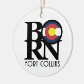 BORN Fort Collins Colorado Keramisch Ornament (Links)