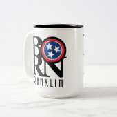 BORN Franklin Tennessee 15oz Tweekleurige Koffiemok (Voorkant links)