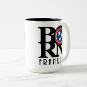 BORN Franklin Tennessee 15oz Tweekleurige Koffiemok (Voorkant rechts)