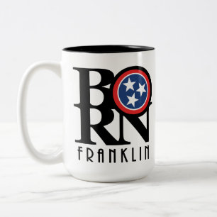 BORN Franklin Tennessee 15oz Tweekleurige Koffiemok